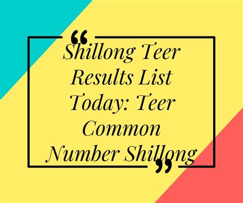 meghalaya teer list|Shillong Teer Result Today .